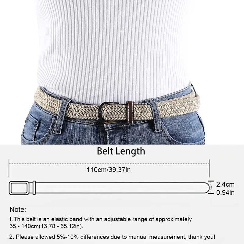 Unisex Casual Outings Canvas Elastic Belt Woven Elastic Band Party Daily Commuting W251024
