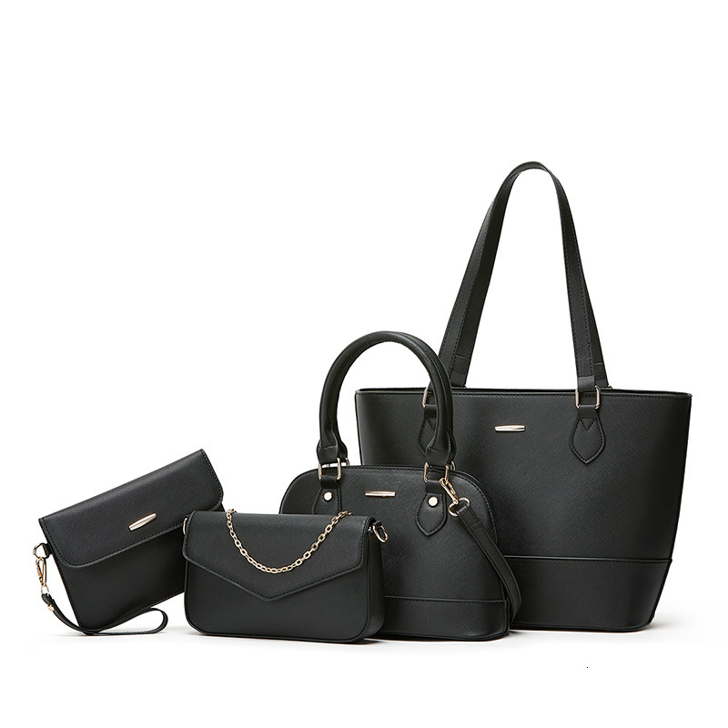 Luxury handbag autumn and winter new designer bag trendy fashion women's shoulder bag minimalist splicing versatile bag four piece set