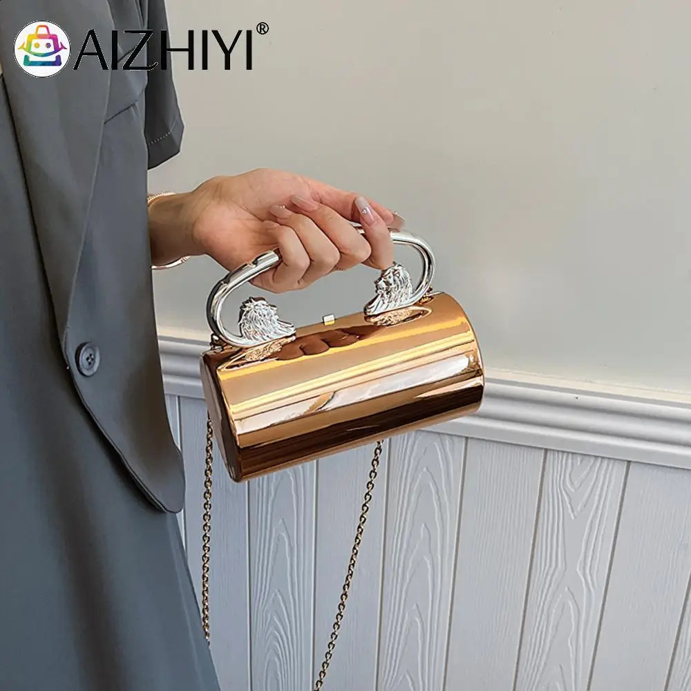 Cylinder Women Shoulder Bag Acrylic Mini Evening Bag with Chain Crossbody Bag Hobo Bag for Wedding Prom Party 251023