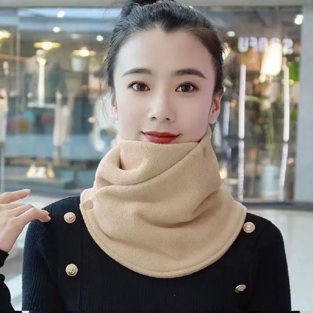 Solid Color Fleece Neck Scarf Multifunctional Thickened Plush Neck Protector Neckerchief Neck Collar Plush Neck Cover Autumn 251020