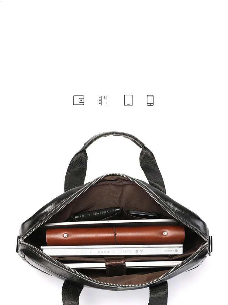Genuine Leather largecapacity laptop Bag fashion men handbag official document bag cowhide business shoulder crossbody 251018