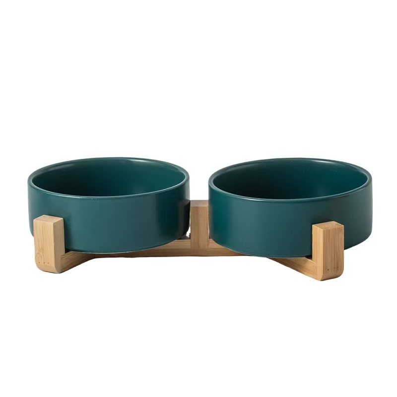 K3292 Anti-knockover pet bowls, neck-supporting raised bowls, and bulk customization of pet hotel supplies.