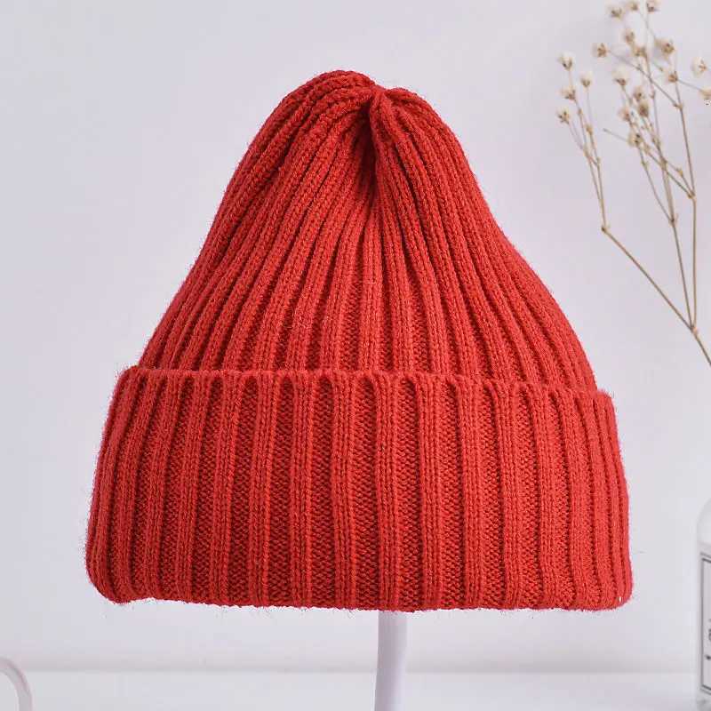 Baby Kids Ribbed Knitted Beanie Hats For Girls Boys Casual Toddlers Windproof Cap 6M4Years Baby Photography Props AccessoriesL251024