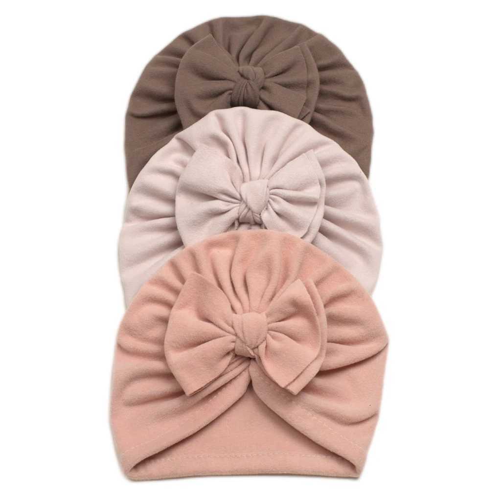 Big Bowknot Baby Hat Turban Winter Newborn Girls Cap Beanies Soft Elastic Infant Toddler Hat Warm Bonnet Kids CapsL251024