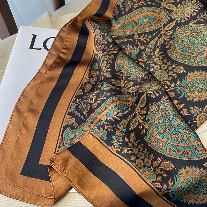 Fashion Square Silk Scarf Satin Cashew wer Print Small Neck Scarf Wen scarf Kerchief Bandana Shl Accories 70cm Y251024