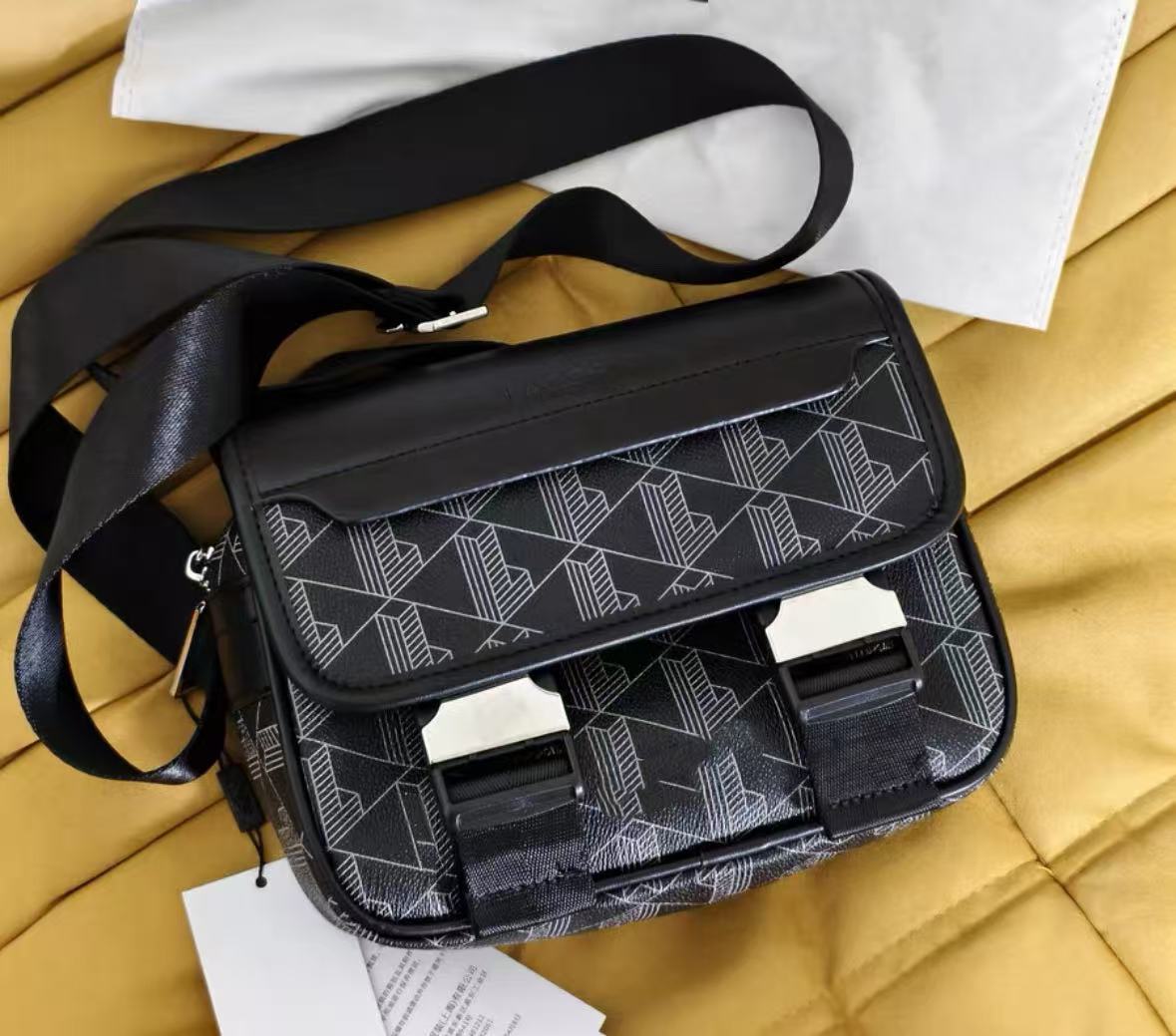designer crocodile messenger vintage classic male messenger bag fashion buckle commuter crossbody bag classic mens single shoulder bag