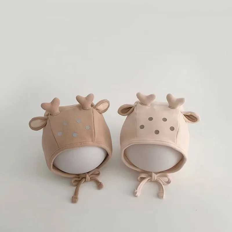 Cute Deer Baby Ear Protection Cap Pure Cotton Newborn Fetal Hat Spring Autumn Kids Beanie Cartoon Infant Headwear Bonnet 018MonL251024