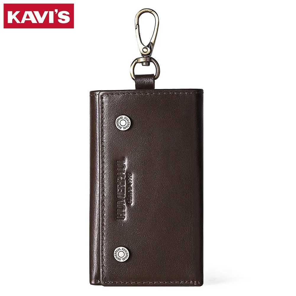 KAVIS 100 Genuine For Man Wallet Senior Top Layer Cow Leather With Card Clip Key Case Style Bag Super Value popular Gift Z251023
