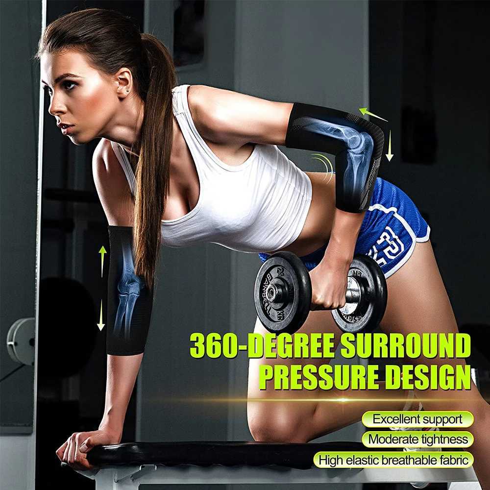 Elbow Support Elastic Gym Sport Elbow Protective Pad Absorb Sweat Sport Basketball Volleyball Tennis Arm Sleeve Elbow BraceW251024