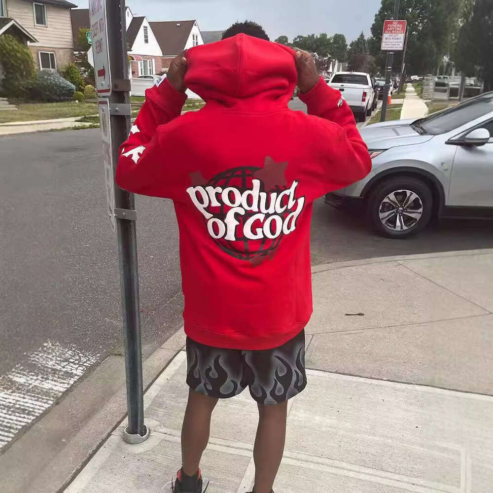 2025 Men's Fleece-Lined Sweatshirt with Letter Print, Kangaroo Pocket, Drawstring, and Printed Hoodie