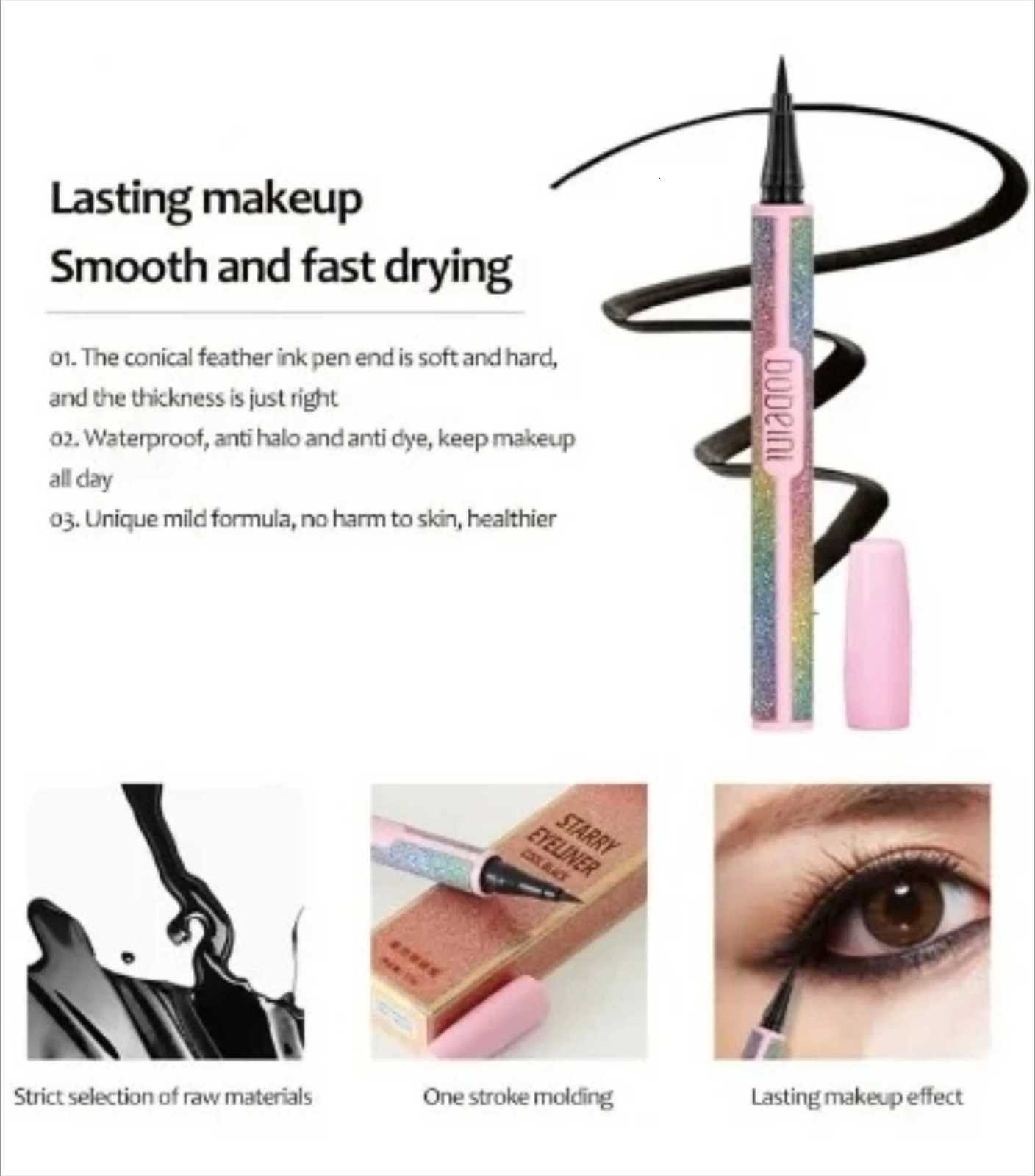 2 Color Long Lasting Liquid Eye Liner Ultrafine Brush Eyeliner Pen Makeup Women Eyeliner Eye Cosmetic Best Waterproof Quick DryL251024