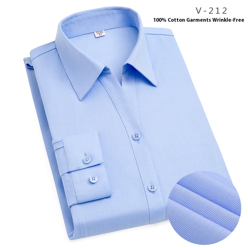 DP Ready-to-Wear Non-Iron Long-Sleeve Shirt Business Formal 100% Cotton Men's Shirt