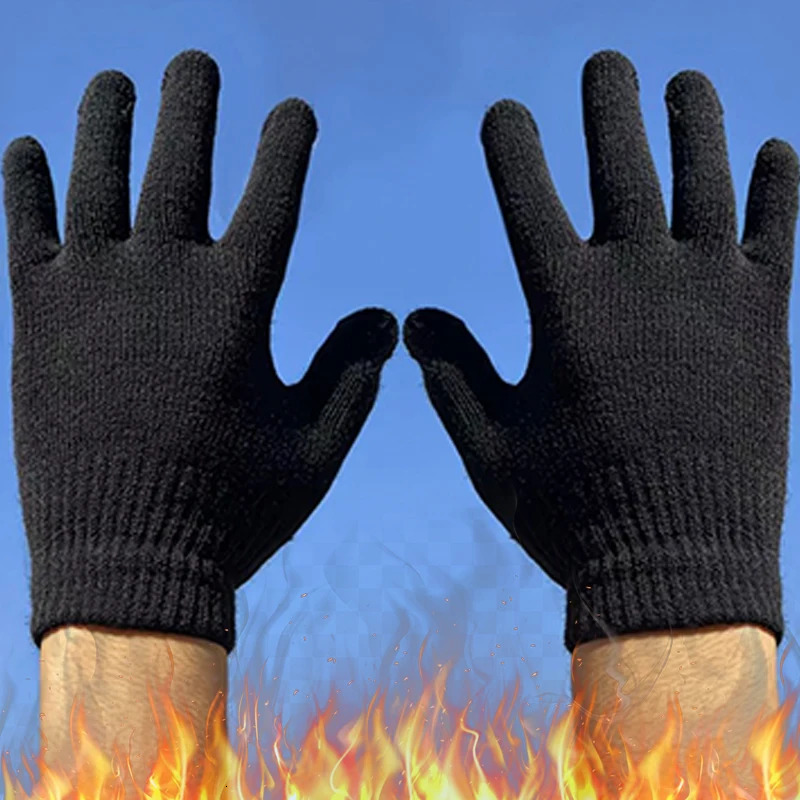 110Pairs Warm Knitted Gloves Thermal Gloves Windproof for Women Men Full Finger Outddoor Running Skiing Cycling Mittens Unisex 251023