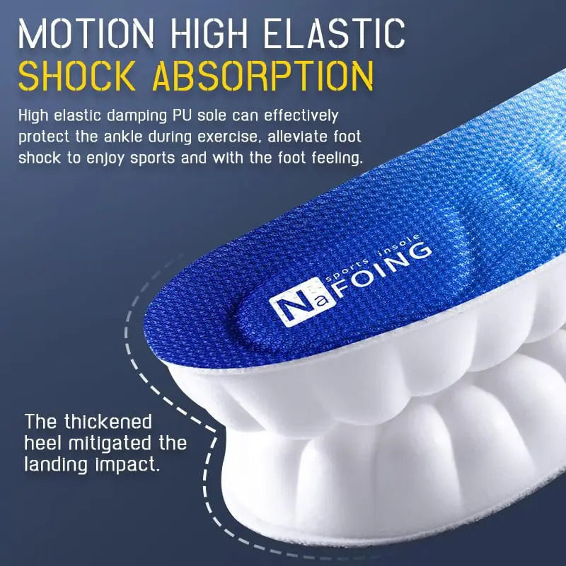 One Pair Pu Insole Super SoftLong Standing Arch SupportThickened Shock Absorption Insole251020