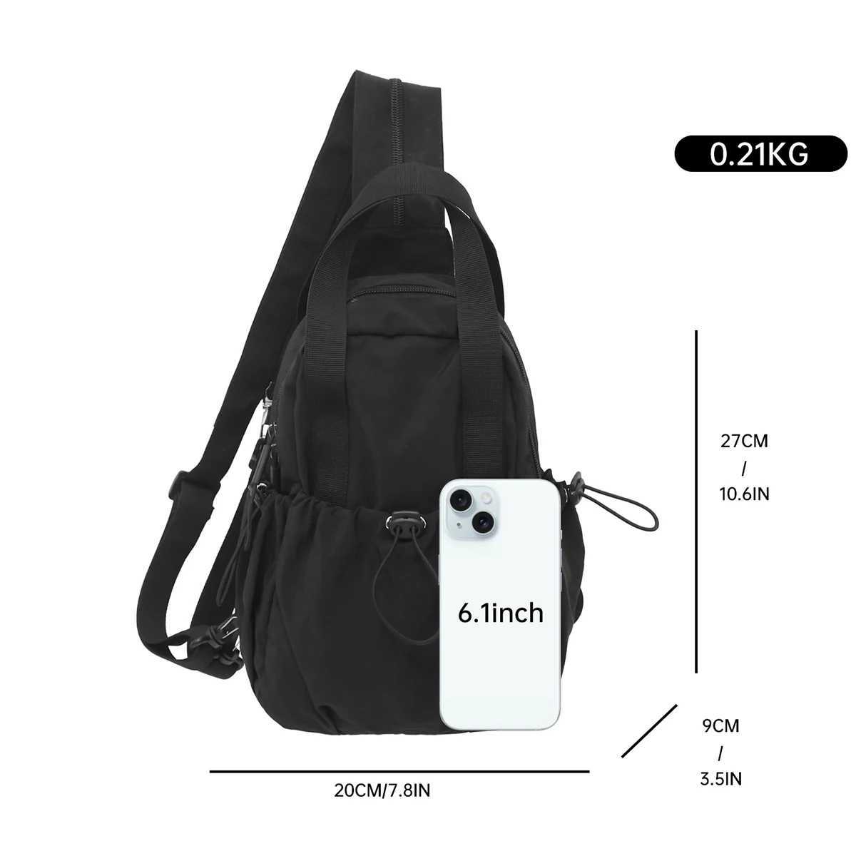 New Womens Multifunctional Backpack Casual Solid Color School Bag Girls Fashionable Shoulder Bag Travel Chest Bag Crossbod J251024