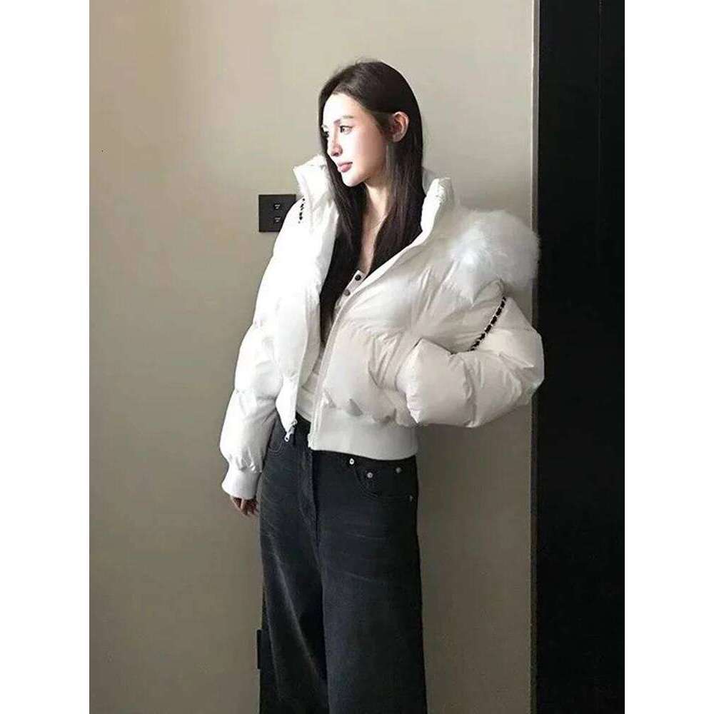 Faux Collar Hooded Short Cotton Coats Tops Thicken Warm Fashion New Parkas Casual Chaquetas Winter Korea Women Jackets Casaco