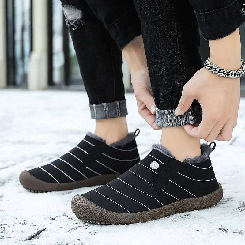 Golden Sapling Winter Waterproof Warm Unisex Fashion Outdoor Flats Men Low Cut Thermal Loafers Leisure Casual Shoes Lovers
