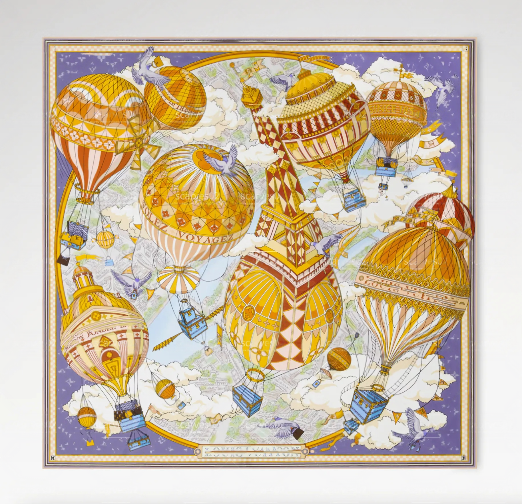 luxury scarf designer Classic design scarf Cute printed silk scarf 90*90 cm designer scarf for women