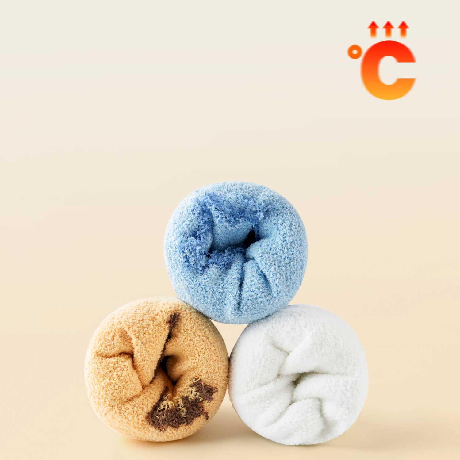 Beibi 4Pair Pack Childrens Socks Unisex Coral Fleece MidCalf Socks Suitable for Ages 06 J251024