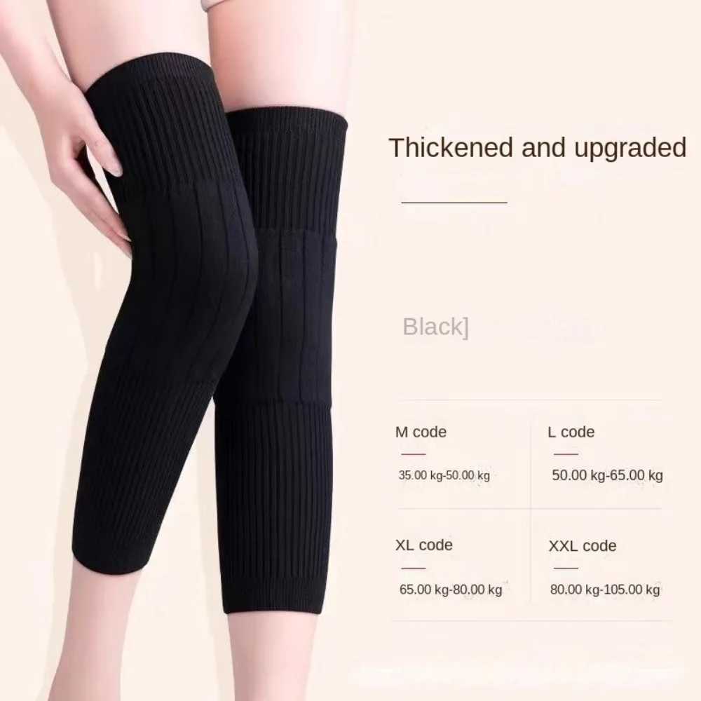 Hight Quality Cashmere Wool Knee Brace Pads KneeCap Protector Wool Kneepad BlackGrey Leg Warmers KneesW251024