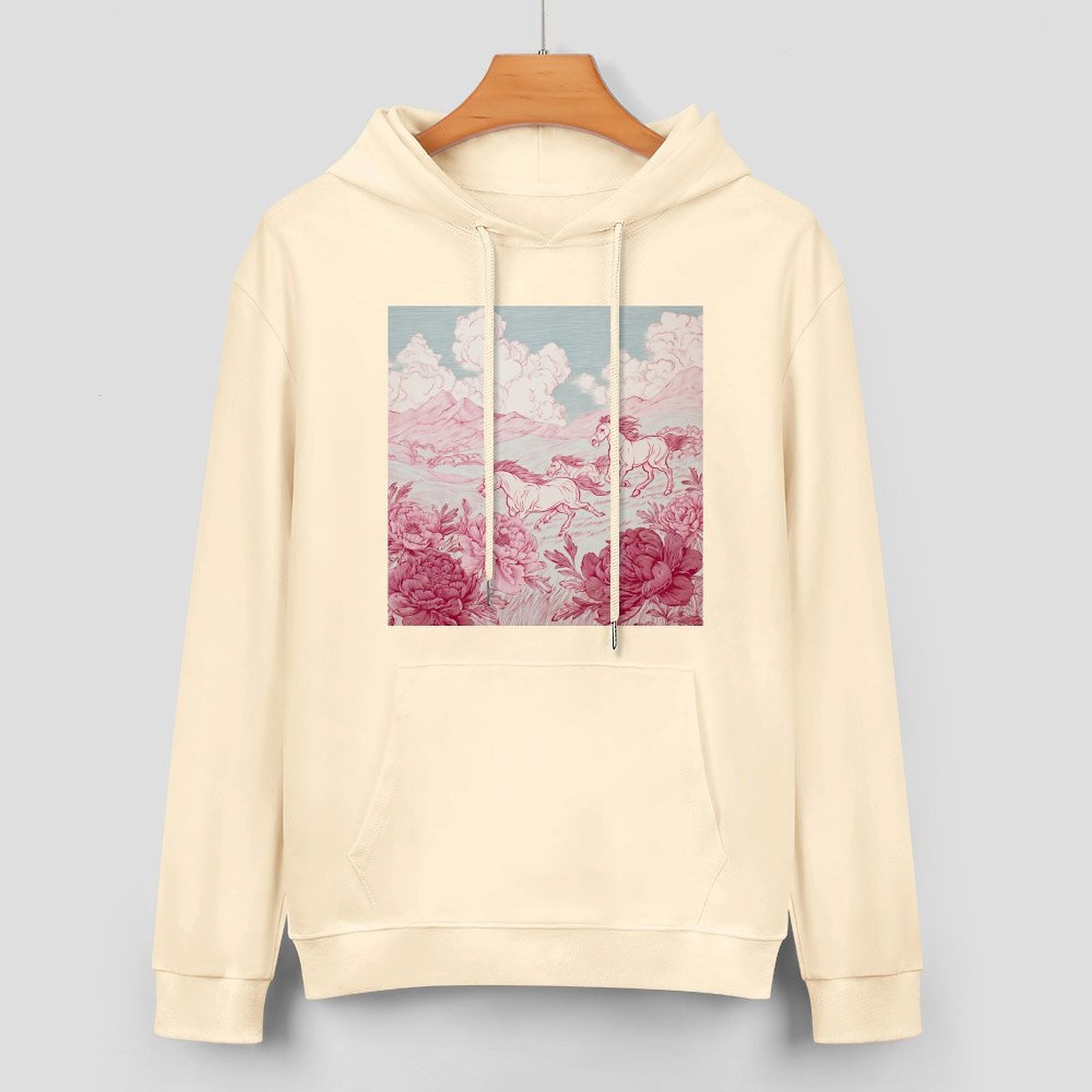 H Designer Fall Winter Hoodie Luxury Horse Print Design Unisex Long Sleeve Streetwear Hip Hop Oversized Fit Hoodie Men's Fashion Apparel H43