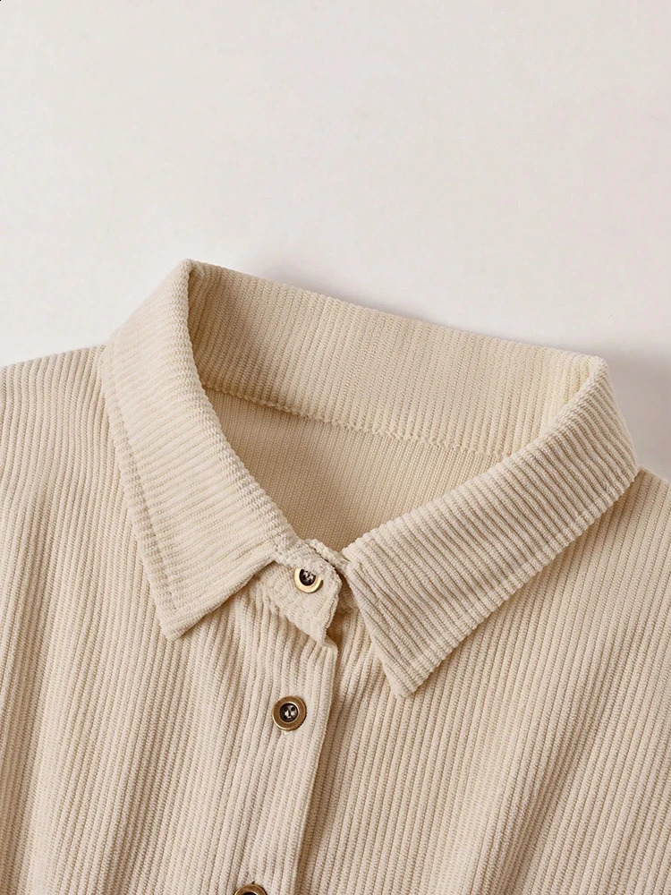 In Dresses Girl Preppy Style Shirt Dress Solid Long Dresses With Sleeves Elegant Womens Dresses 2025 Woman Clothing 251023