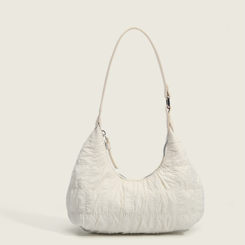 Feminine Casual Design Cream Color Puffy Shoulders Crossbody Tote for Girls