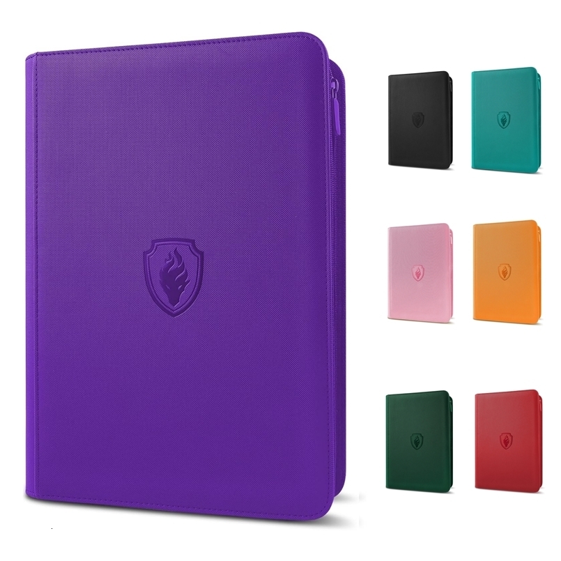 9 Pocket Zipper Card Binder 360 Trading Card Holder Book Premium PU Cover Zip Binder for Cards Durable Side Loading Card 251023ww