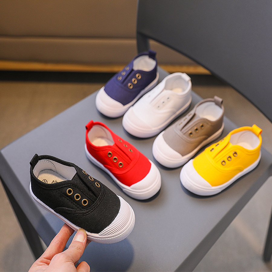 Kids Canvas Shoes Toddler Fashion Design Canvas Shoes Boys Girls Children Causal Shoes Kidszworld Non-slip Sneakers Size US5.5C-US3Y K1147