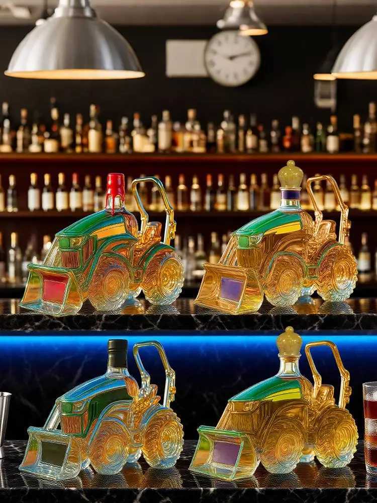 3D Wine Bottle Decanter Liquor Bottle Barware Wine Bottle Creative Storage For Bar Cabinet Decoration Whiskey Lovers Y251024