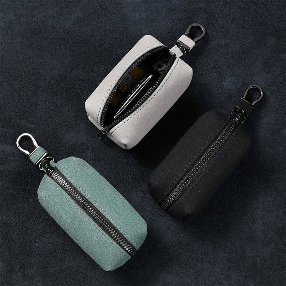 ISKYBOB Men Women Key Bag Zipper Car Keys Storage Holder High Quality Large Capacity Coin Purses Small Wallet With Keychains Z251023