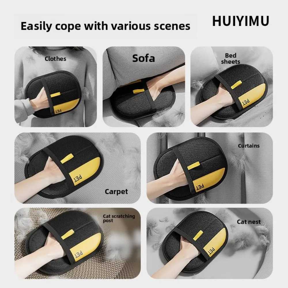 Pet Grooming Gloves Brush Kitten Cleaning Glove Removing Dog Cat Hair From Sofa Carpet Clothes Pet Supplies Z20251024