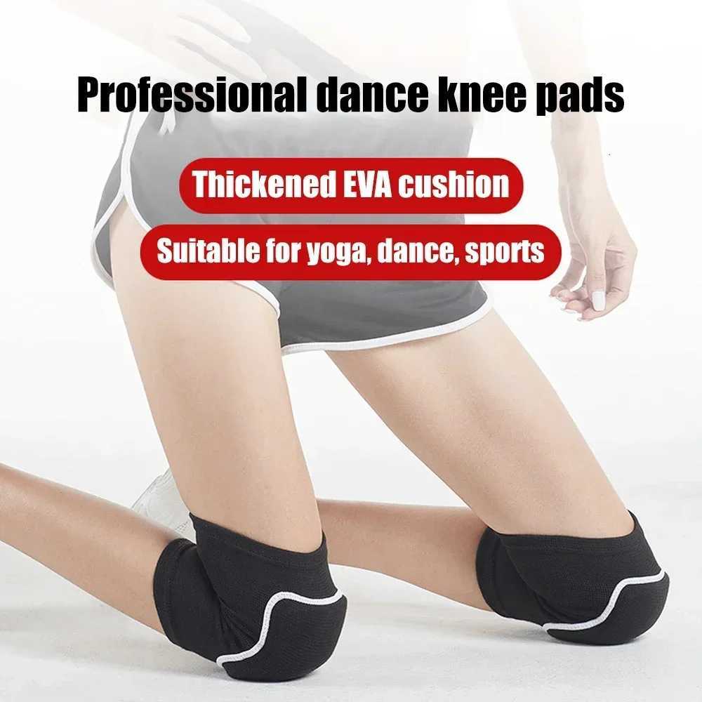 1Pair Sports Compression Knee Pads Elastic Knee Protector Thickened Sponge Knee Brace Support for Dancing Workout TrainingW251024