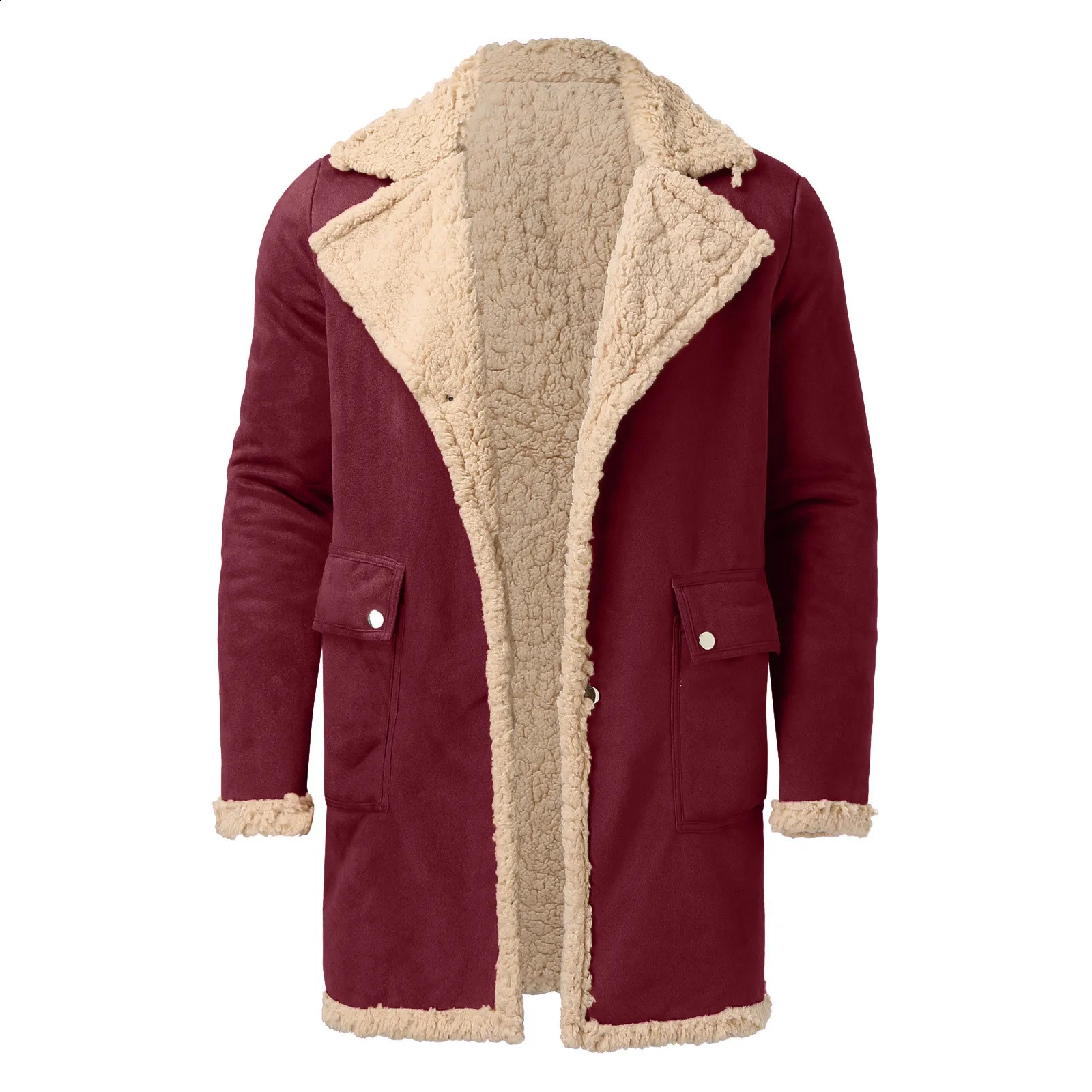Winter Proof Men Plus Size Winter Zipper Lapel Long Sleeve Padded Leather Jacket Vintage Mens Faux Leather Hooded Coat 251023