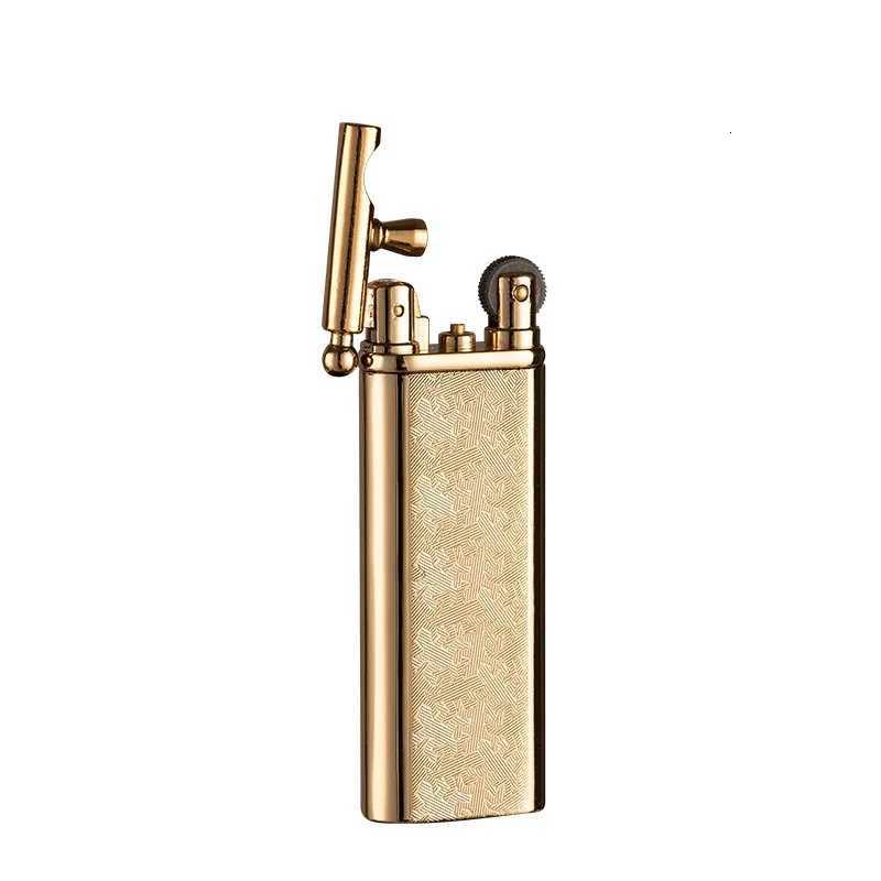 Inflatable Butane Gas Lighter Retro Grinding Wheel Double Sided Relief PortableSmoking Accessories High Flame Cigarette Lighters1 D251024