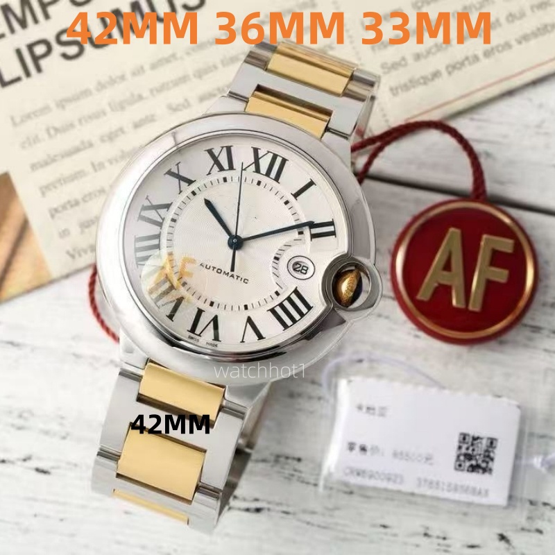 Luxury men's and women's designer watches, automatic mechanical movements, high-end AF factory sizes 42mm, 36mm, 33mm, fashionable couple watches