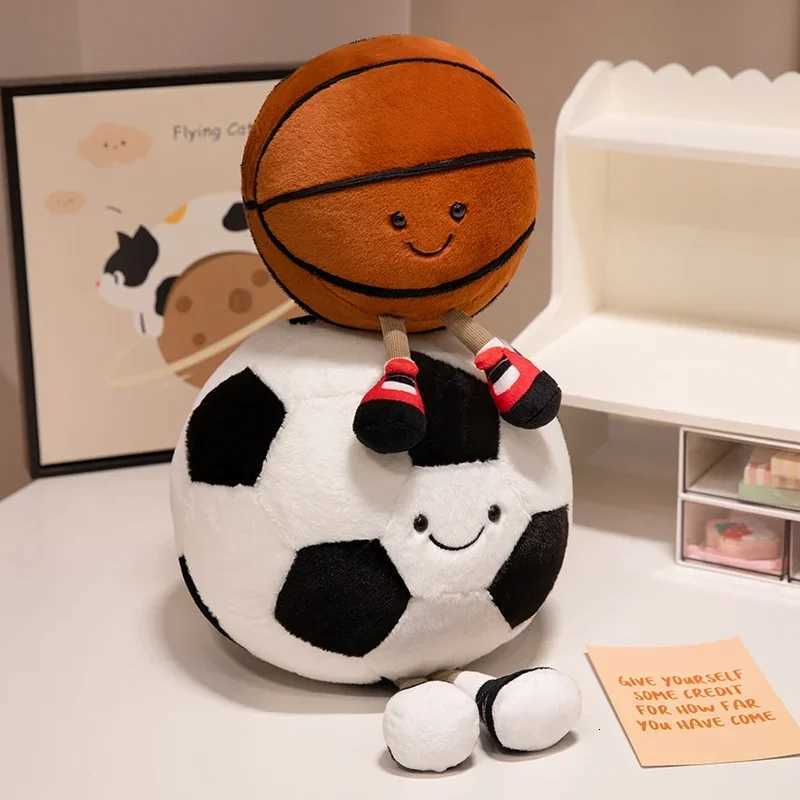 Ball Game Plush Toys Cute Simulation Basketball Plushies Football Stuffed Dolls Kaii Home Decor Kids Birthday Gifts Z251024