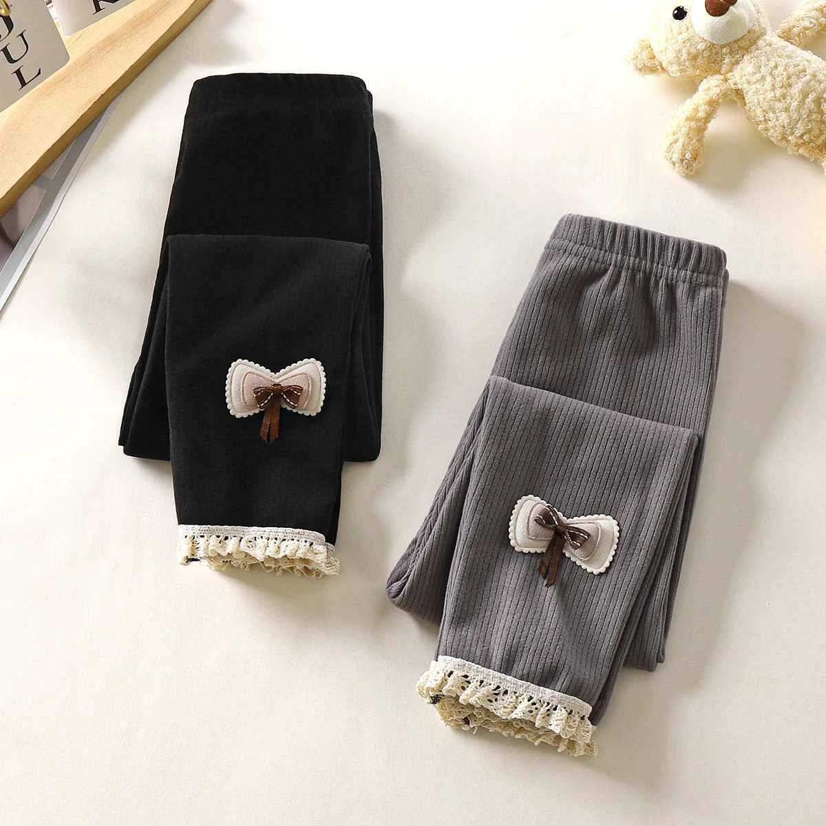 Autumn Solid Color Kids Leggings Baby Girls Thin Fleece Tights Sweatpants For Children Casual Pants Toddler TrousersT251024