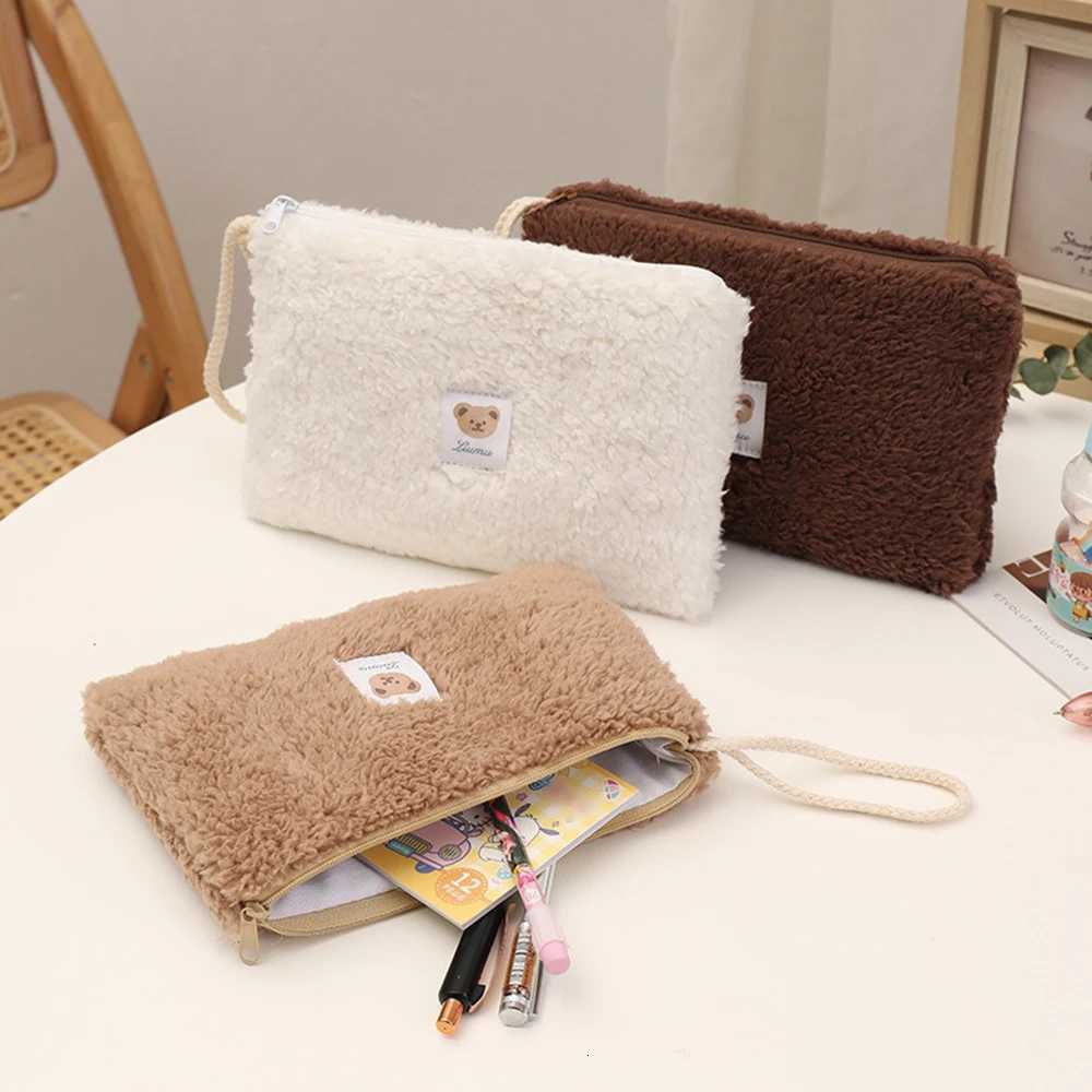 Large Capacity Cute Plush Travel Cosmetic Lipstick Storage Bag Women Makeup Kits Handbags Organizer Wallet Pencil Case Pouch BagT251024