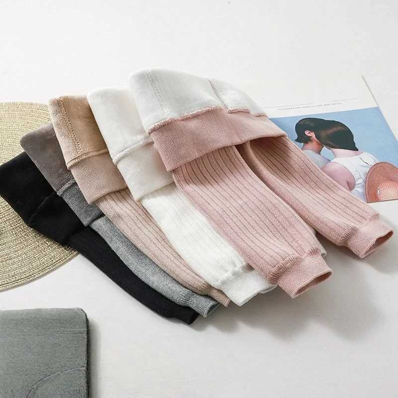 Winter Warm Toddler Girl Clothes Fleece Lined Leggings High Cotton Solid Color Tights Stretch PantsT251024