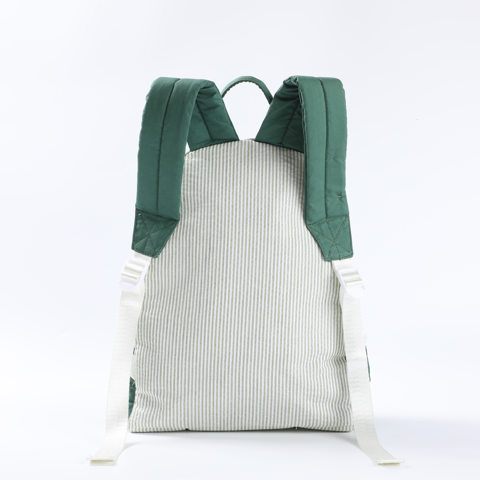 New hot selling designer striped wild duck embroidery children's bubble gauze backpack student backpack