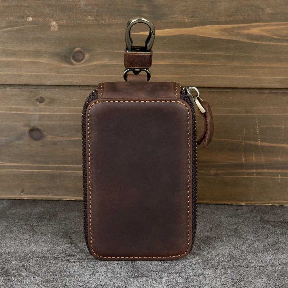 Vintage Leather Key Holder Genuine Leather Car Key Holder Leather Key Wallet Men Housekeeper Women Z251023