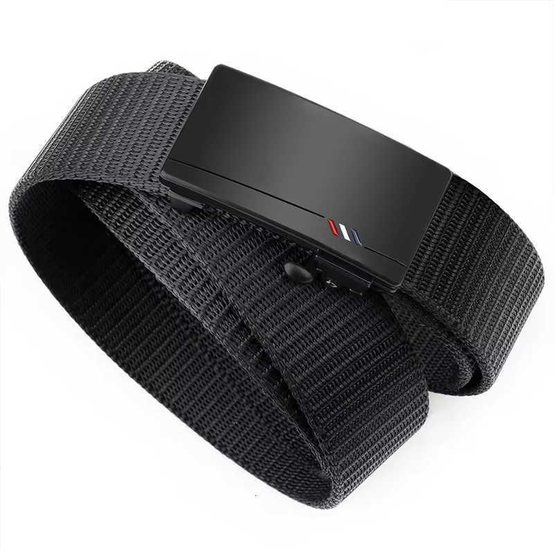 Mens Woven Belt Nylon Material Breathable Automatic Buckle Belt For Men Outdoor Sports And Leisure Strap Fashion Jeans Belt W251024