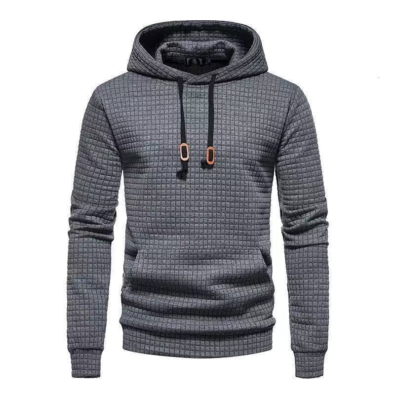 Plaid Kangaroo Pocket Hooded Autumn Fashion Sweatshirt Unisex European and American Casual Sportswear Hoodie