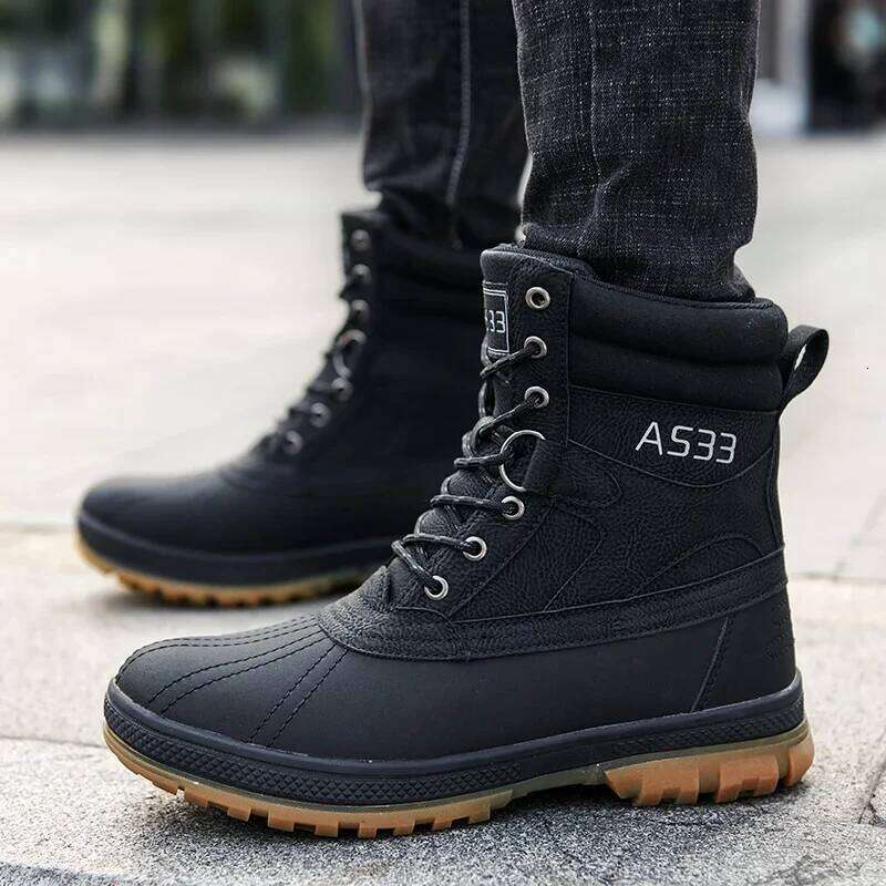 Plus Size 47 Outdoor Snow For Men Training Work Boots Waterproof Slip-Resistant Keep Warm Winter Shoes