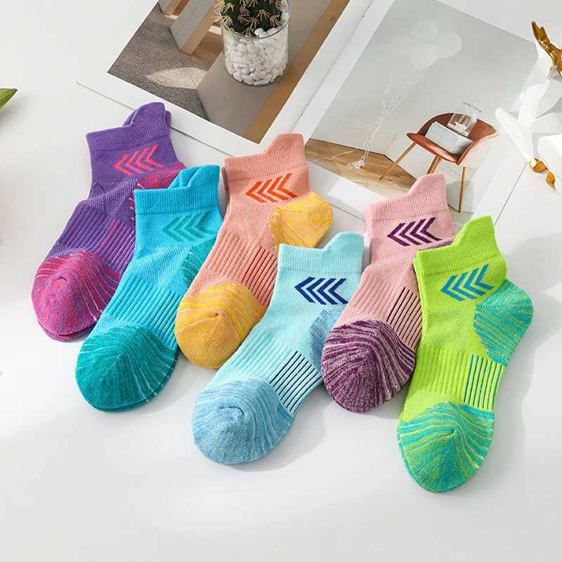 3Pairs Breathable Mesh Athletic Terry Socks Cushioned Moisturemanaging Durable Reduces Foot for Running Hiking Sports Men Women Y251024