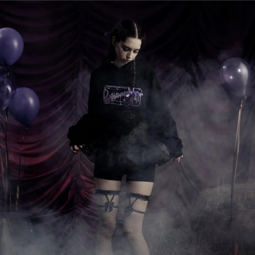 Streetwear kpop Men Hoodies phantasmagoria Graphic Print Hooded Letter Pullover Sweatshirt Hip Hop Y2K Unisex Clothing Goth Tops 251018