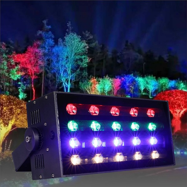 LED Wall Wash Light, RGBW Color Changing Flood Light with Adjustable Bracket, Waterproof Outdoor/Indoor Stage Lighting for Landscape, Building, Event 
