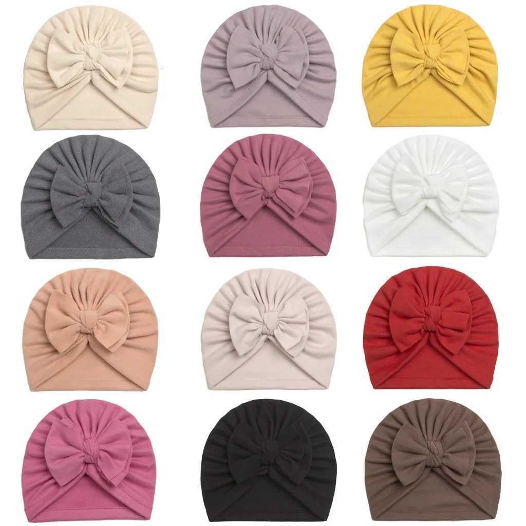 Big Bowknot Baby Hat Turban Winter Newborn Girls Cap Beanies Soft Elastic Infant Toddler Hat Warm Bonnet Kids CapsL251024