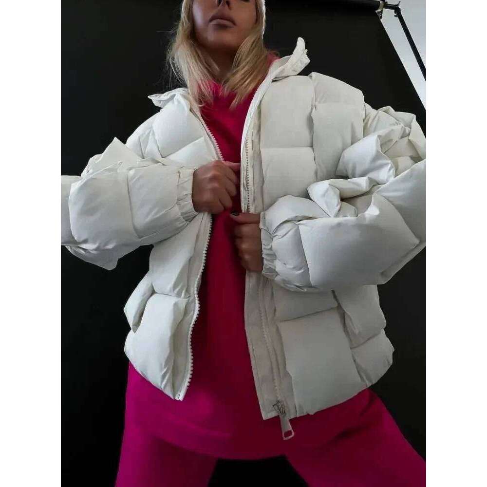 Winter Jackets For Women 2025 Thick Warm Loose Fashion Quilted Jacket Female Interchange High Street Green Baggy Puffer Coat Womens Coat